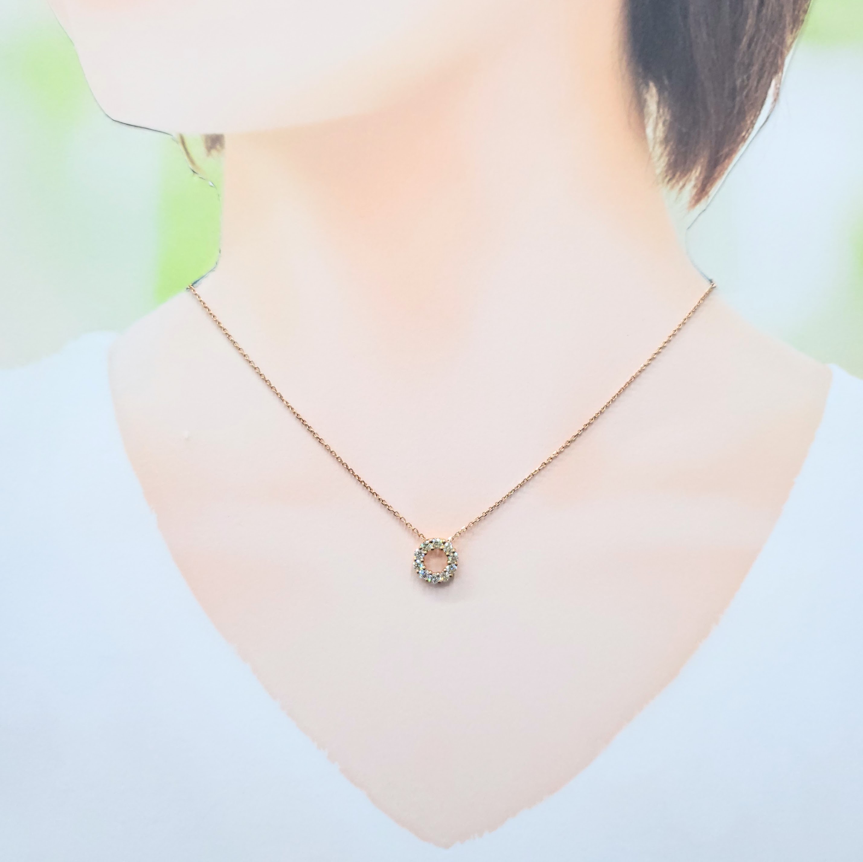 18K Rose Gold 0.51ct Diamond Pendant