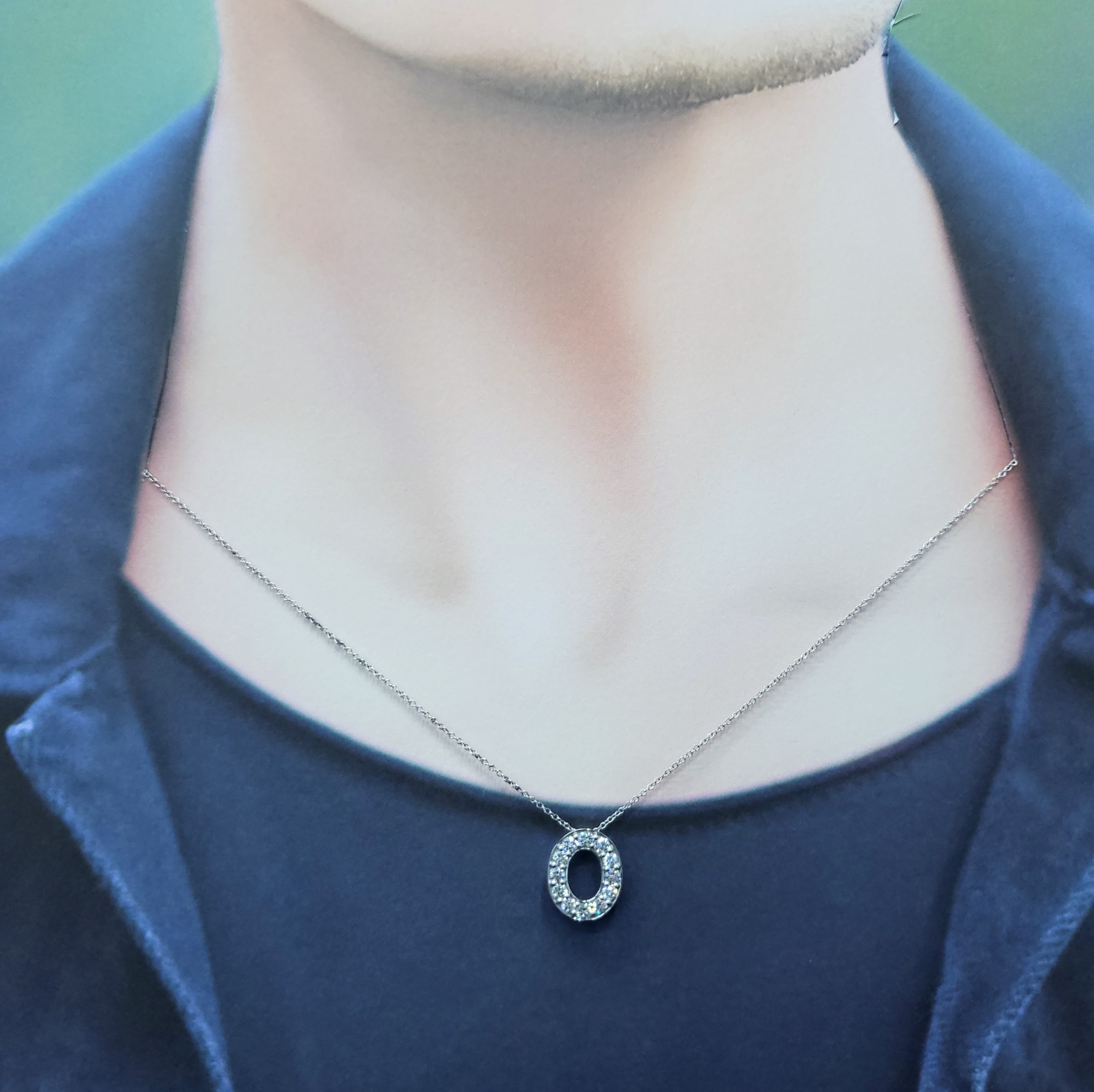 18K White Gold 0.53ct Diamond Pendant