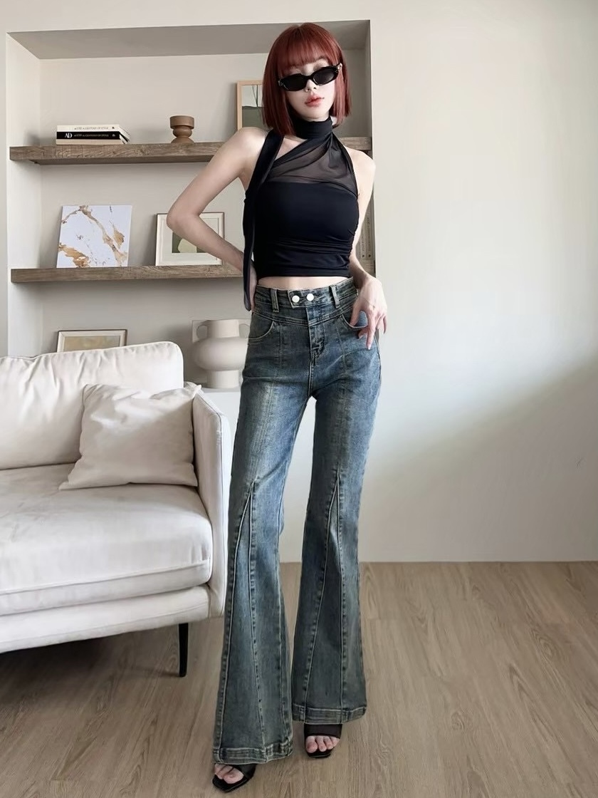 🤍時尚繞脖網紗背心（黑色均碼）有罩杯