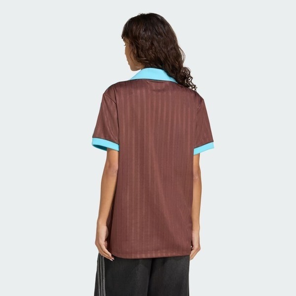 Adidas 愛迪達 Football Tee JY3542 女 T恤 運動上衣 休閒短袖 足球 棕 水藍 亞版