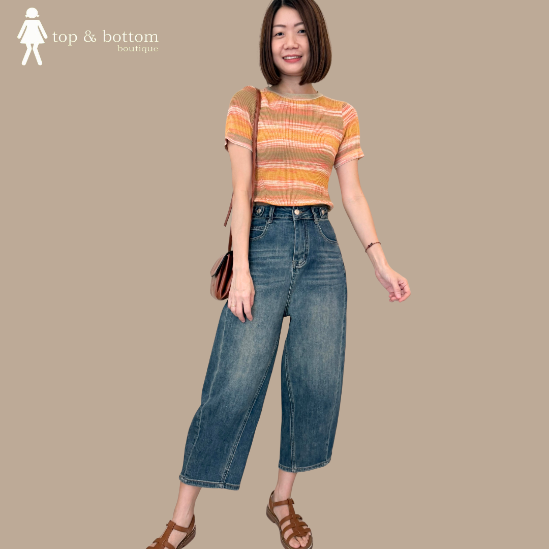 SHORT SLEEVE KNIT BLOUSE