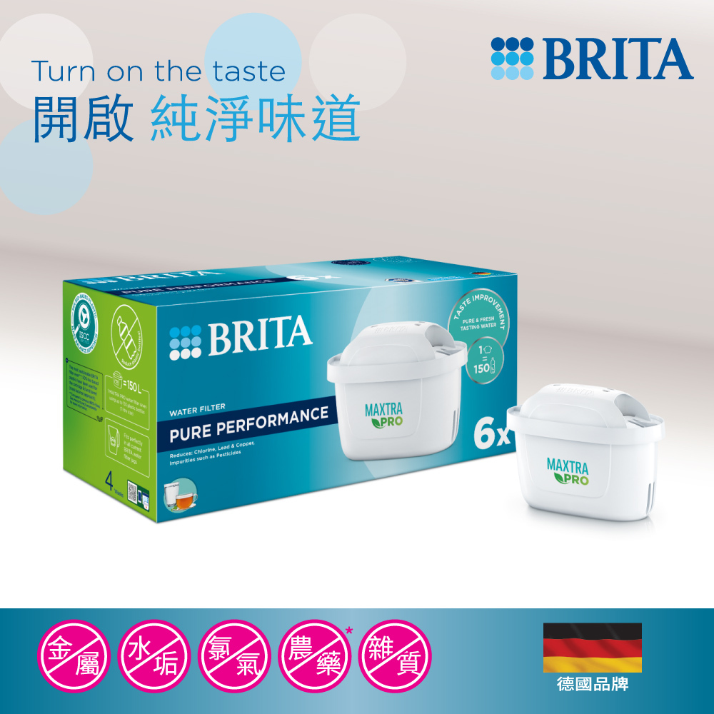 德國品牌BRITA 6件裝 MAXTRA PRO 純淨全效濾芯 -1054667