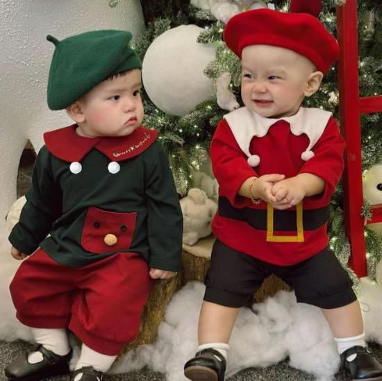 韓版 聖誕造型純棉套裝 （不連帽)