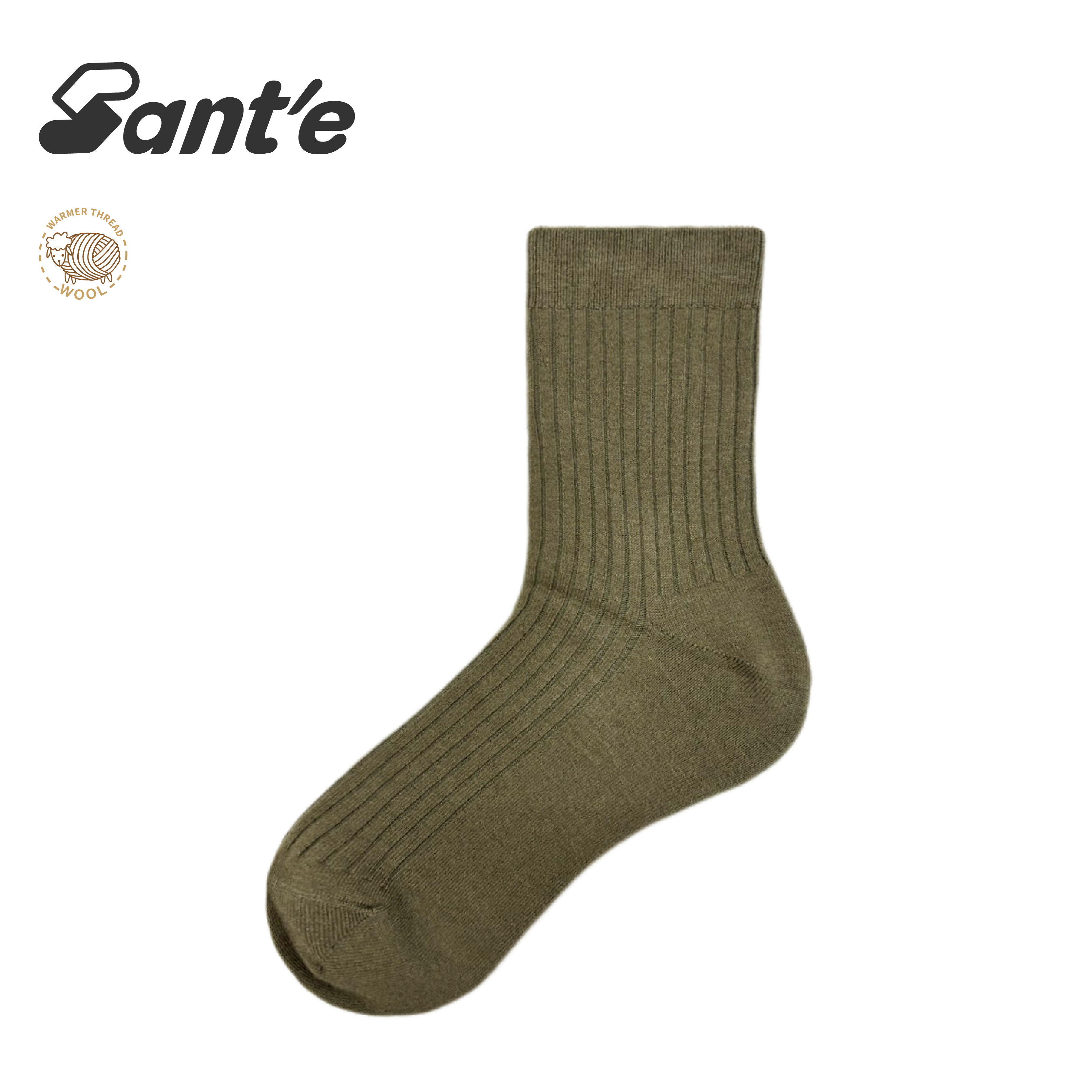 Santé 台灣 純色中筒羊毛襪 男款 (7色) 44SA6012