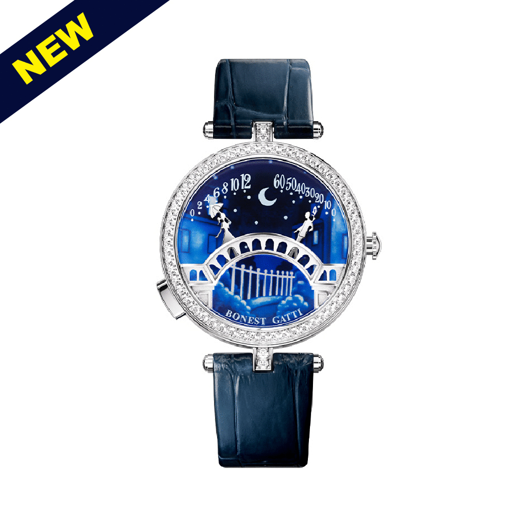 【Bonest Gatti 布加迪】午夜巴黎系列 BG3004 晶鑽 氣質 夜光 逆跳機芯 真皮 女款 手錶