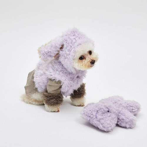 Louisdog 兔兔連帽背心_薰衣草