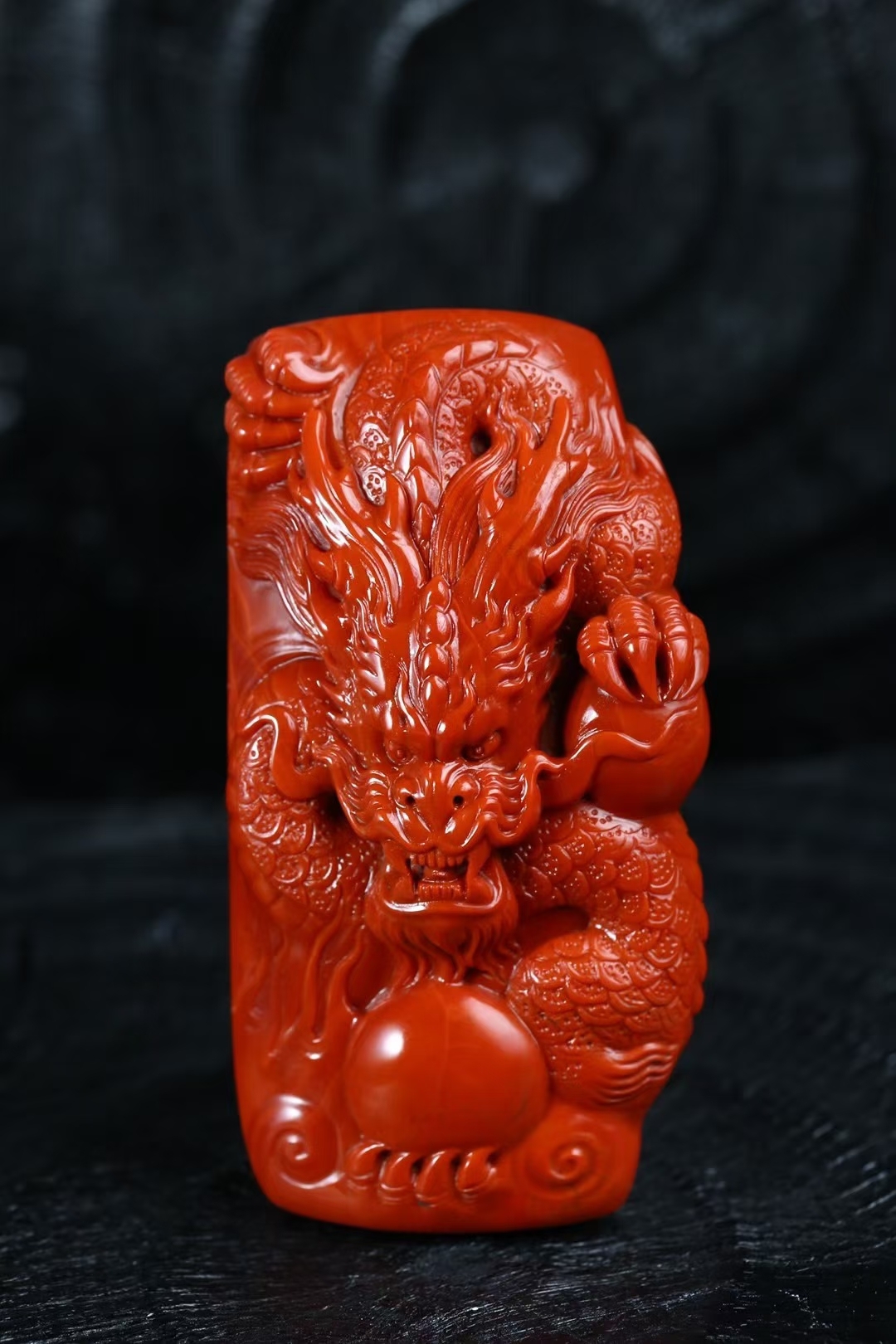 南紅龍牌,天然南紅瑪瑙