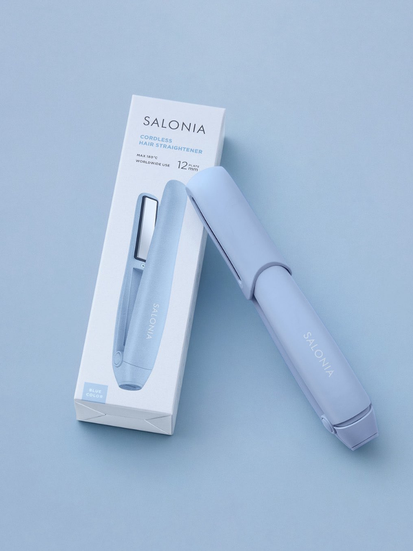 【 預購 】Salonia 12mm 無線離子夾 可拆式充電電池 日本