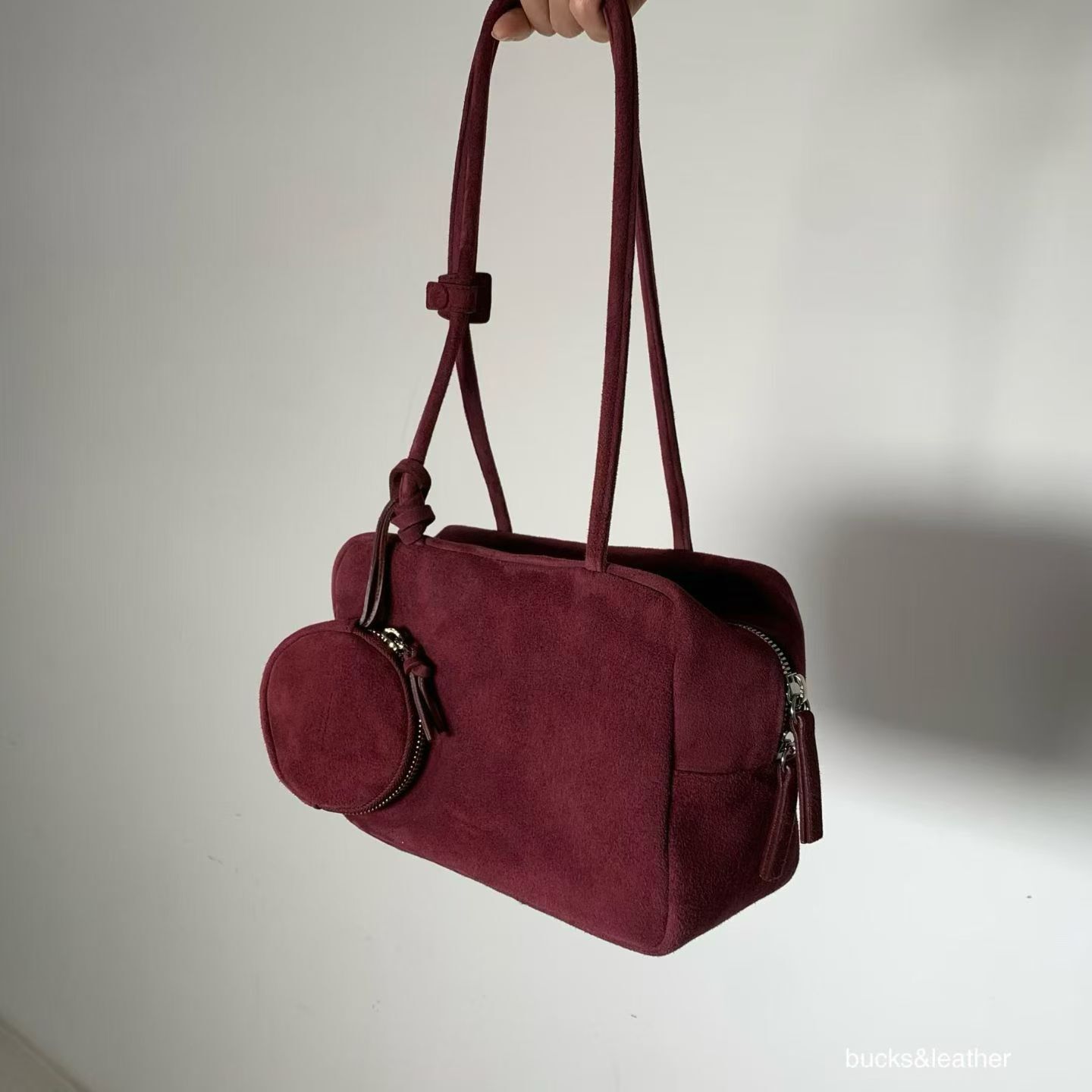 BL2532 麂皮 Square Bowling Bag-大