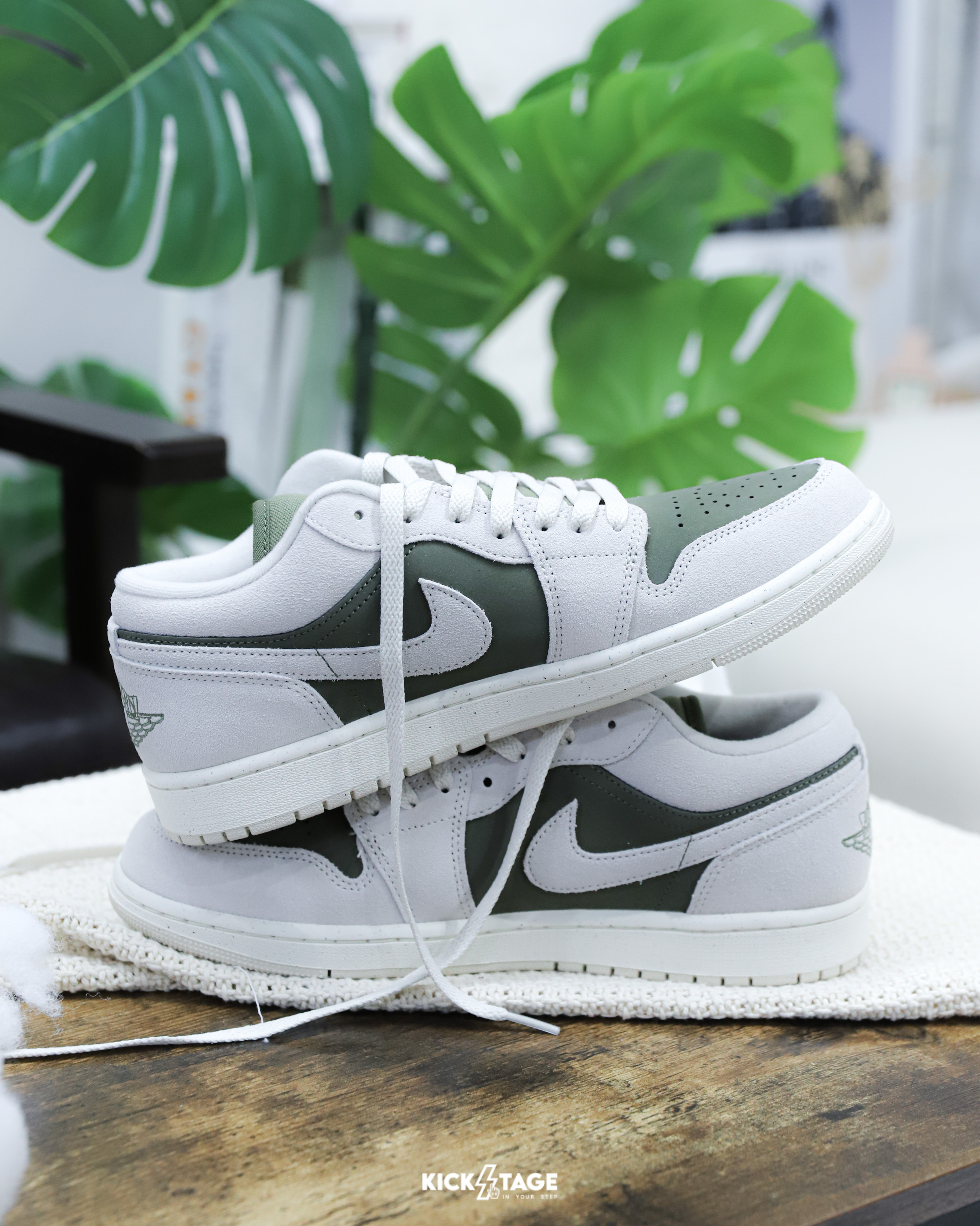 男鞋 NIKE AIR JORDAN 1 LOW SE 米白綠 麂皮 低筒 復古 休閒鞋【HV4089-201】AJ1 AJ1OG