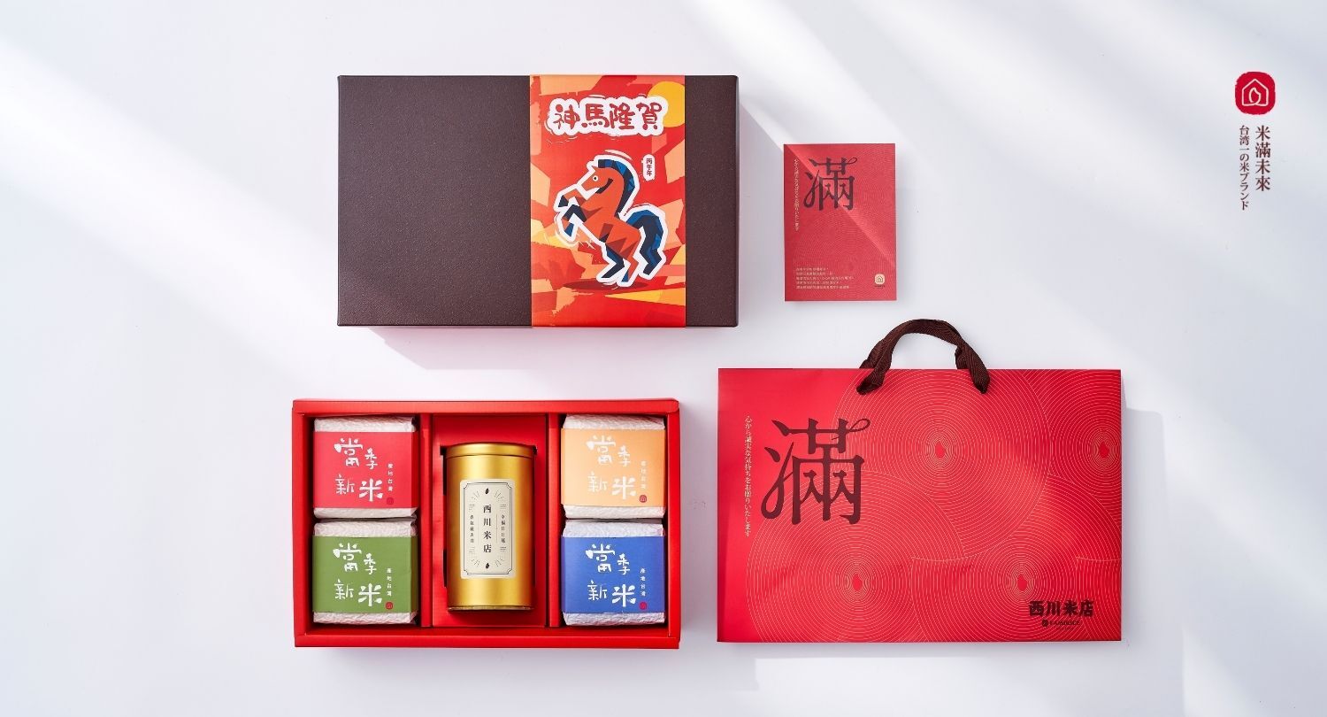 馬年禮盒,四米蕎麥茶禮盒