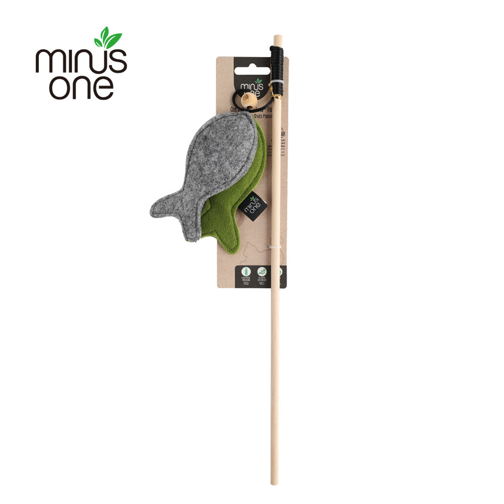Minus One 邁樂思｜環保毛氈貓草逗貓棒-搖擺魚尾