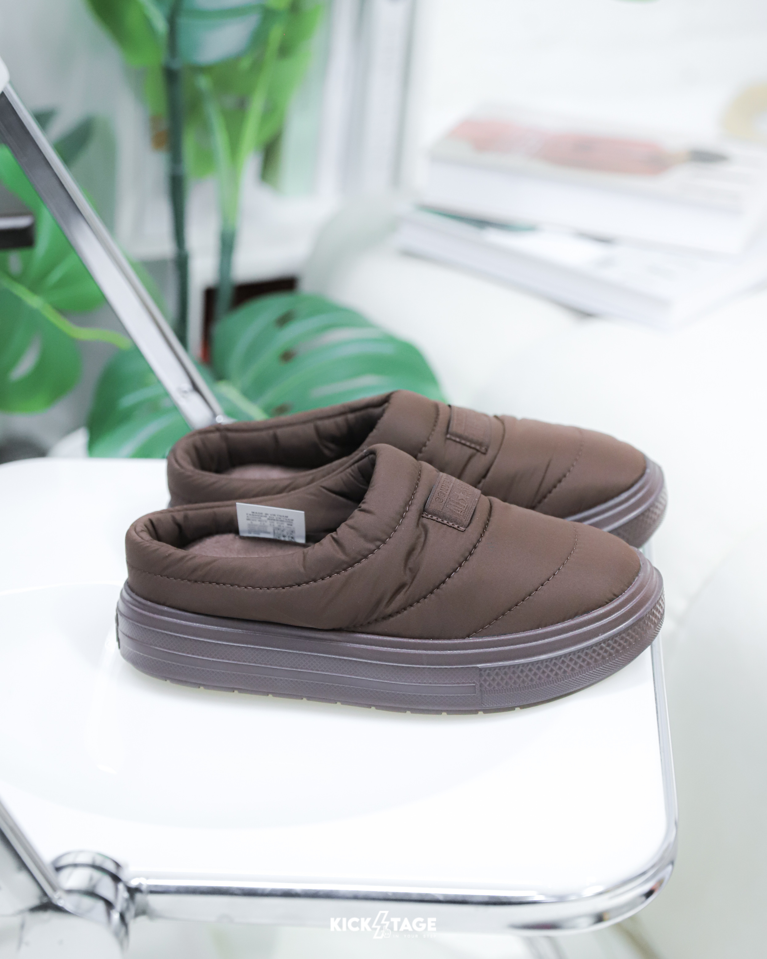 男女鞋 CONVERSE CTAS ELEMENTS MULE SLIP 咖色 防滑 保暖 緩衝 拖鞋 懶人鞋 穆勒鞋【A13894C】