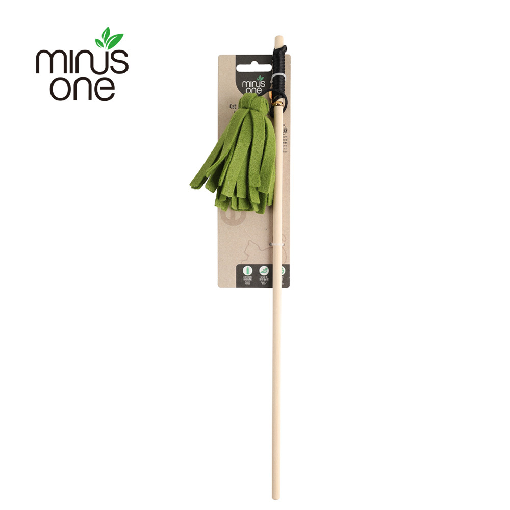 Minus One 邁樂思｜環保毛氈逗貓棒-蹦跳流蘇