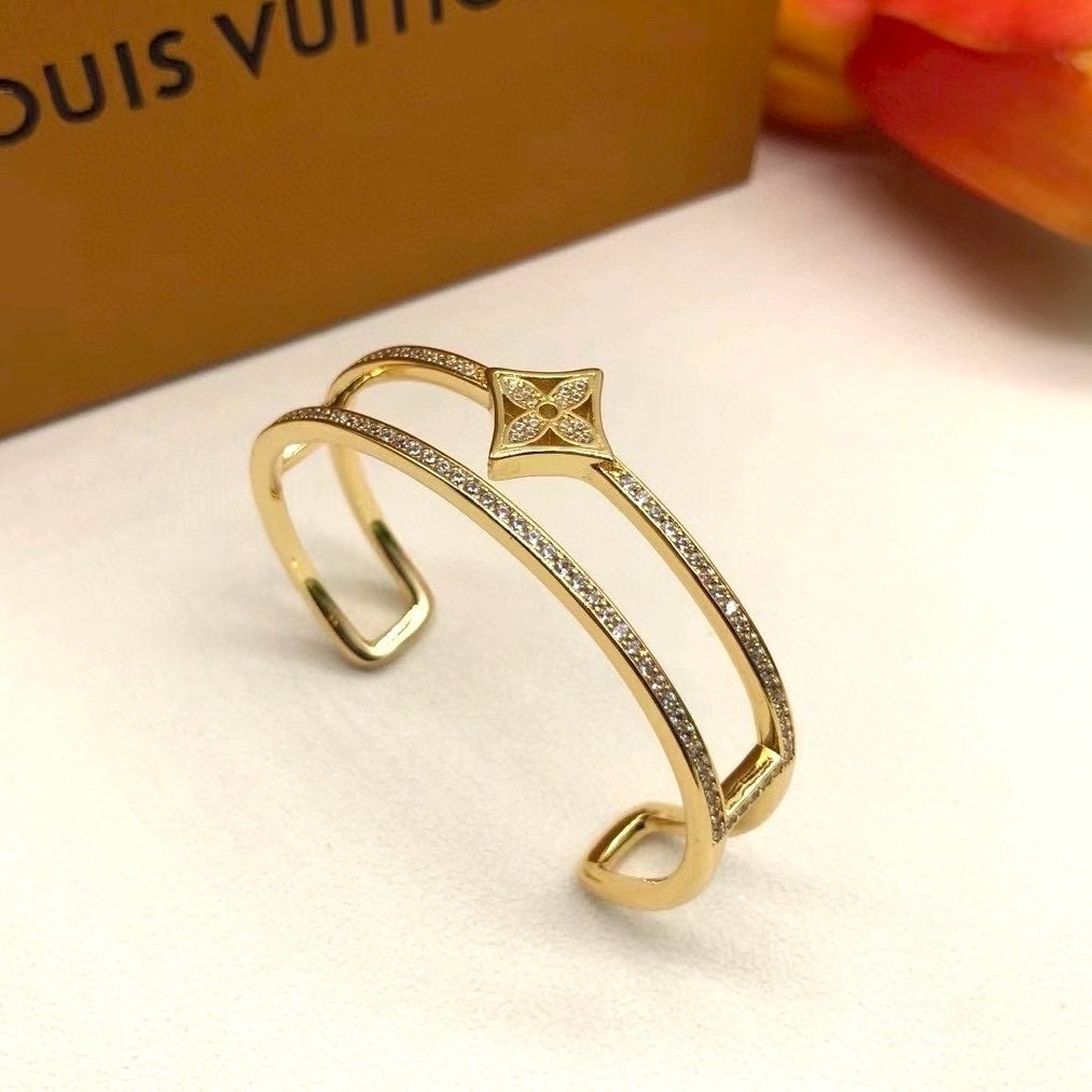 18k 高奢lv圓花/尖花框”Blossom老花雙層定製手鐲/戒指系列