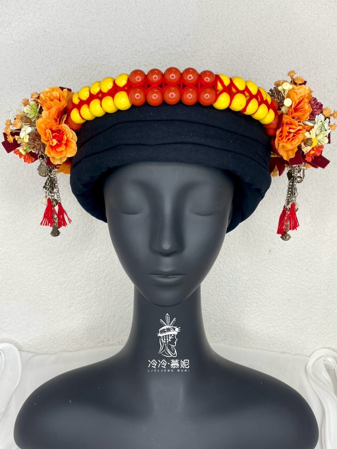 M-No.28木珠配花花環