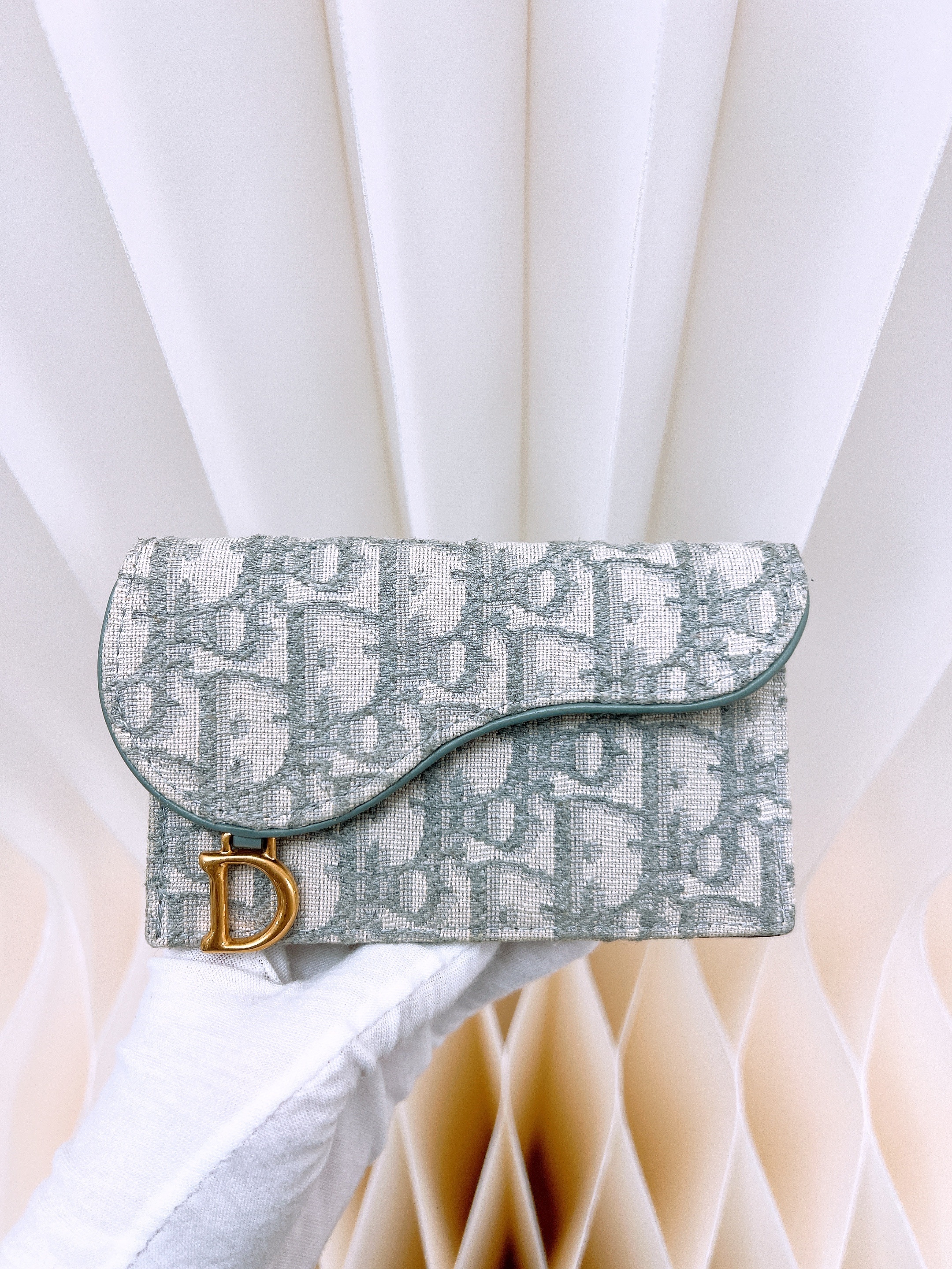 Dior card holder (grey oblique)