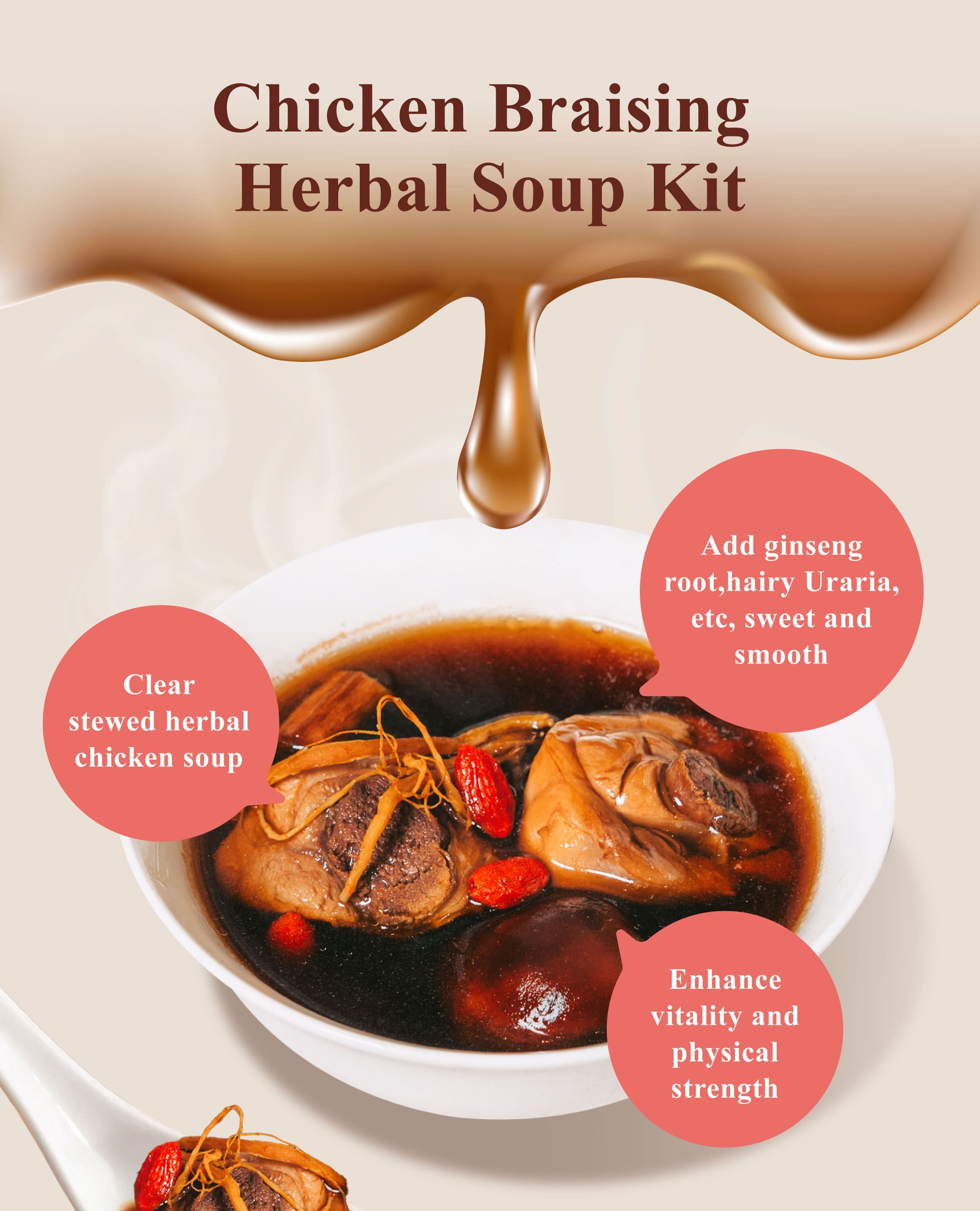 Dengyi Chicken Braising Herbal Soup Kit Features