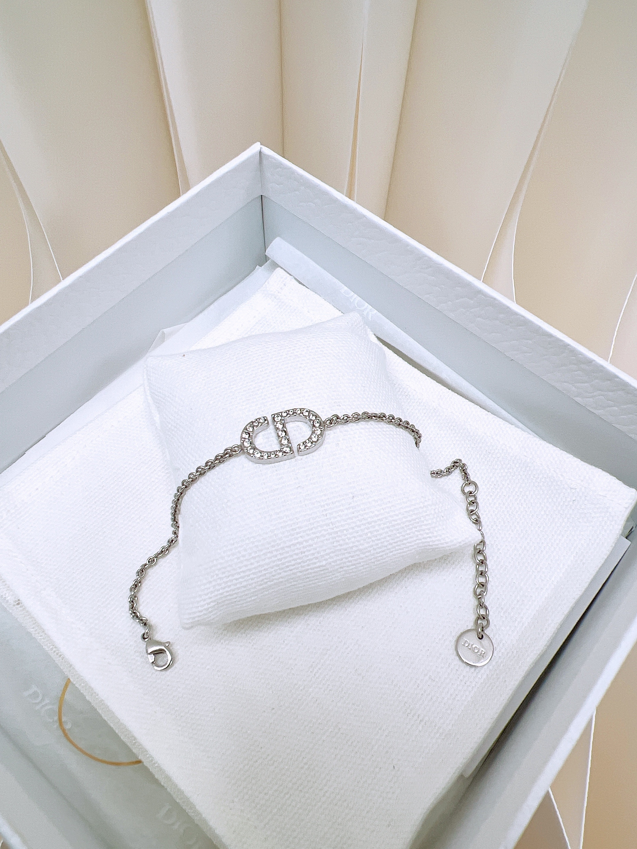 Dior petit CD bracelet silver