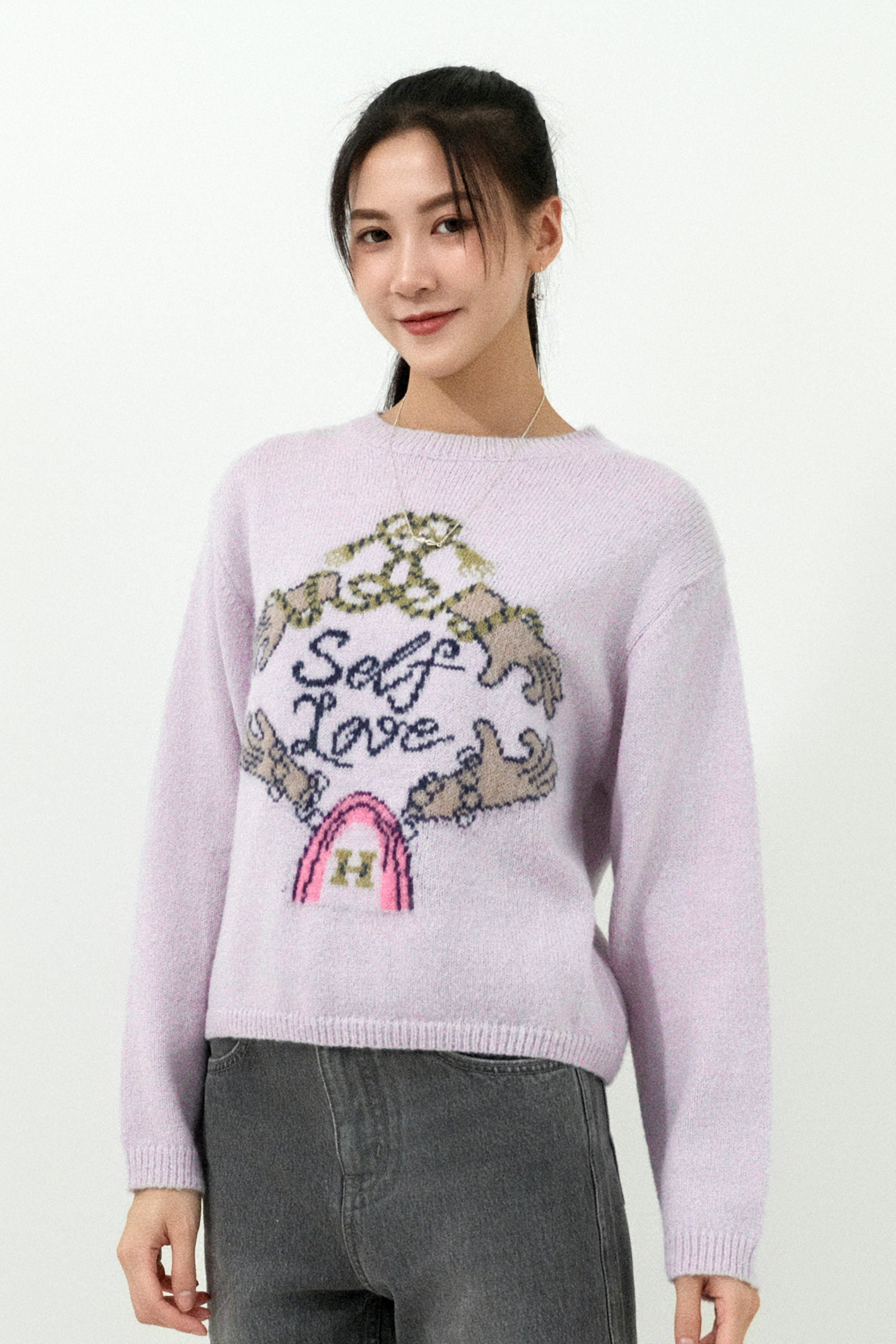 Self Love手掌織花冷衫 (預購產品）