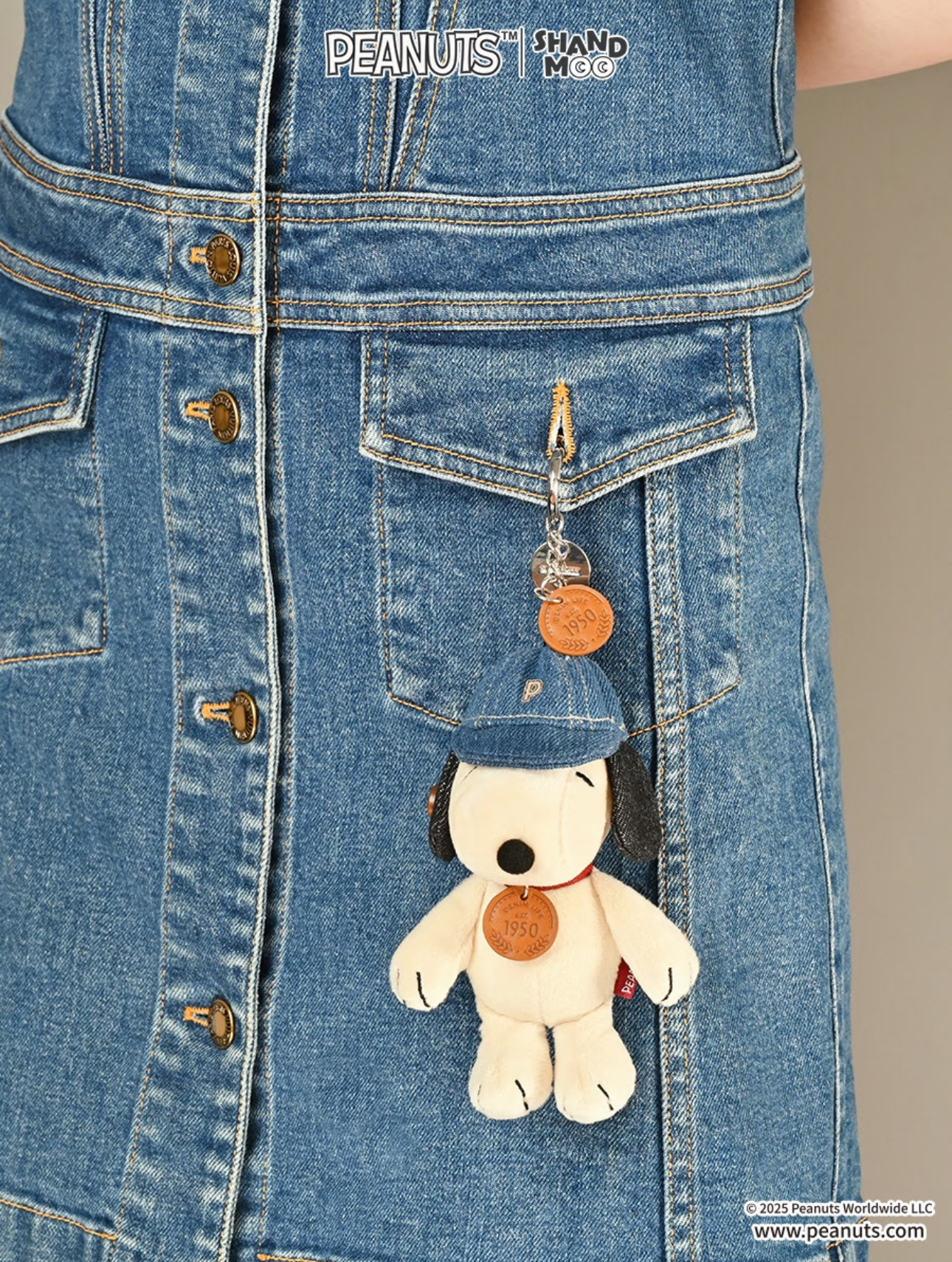 【 預購 】Shand Moo x Peanuts 丹寧系列 Peanuts 毛絨玩偶掛飾