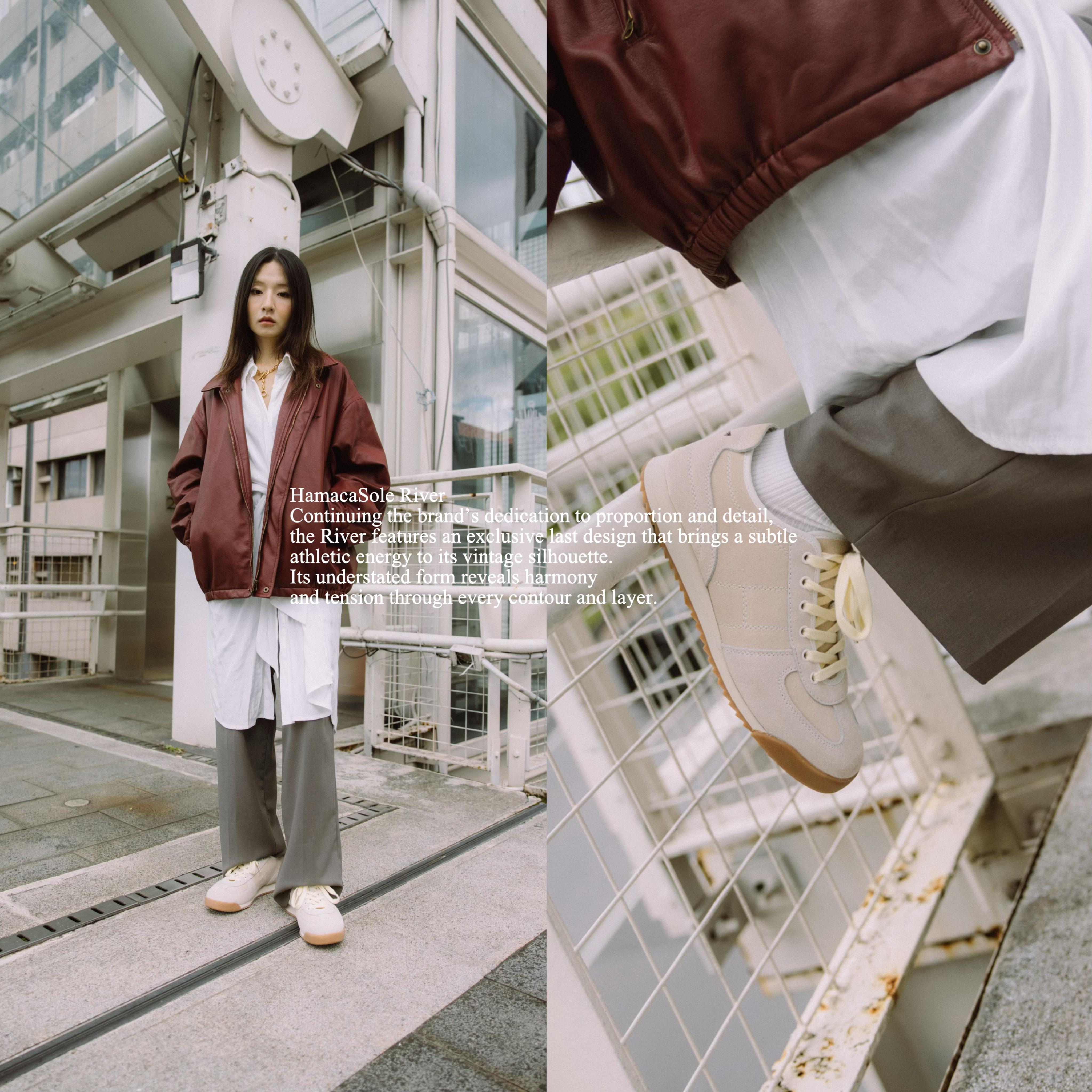 River 真皮街頭休閒鞋 (米) 女款｜哈漫克【官網獨家】HamacaSole