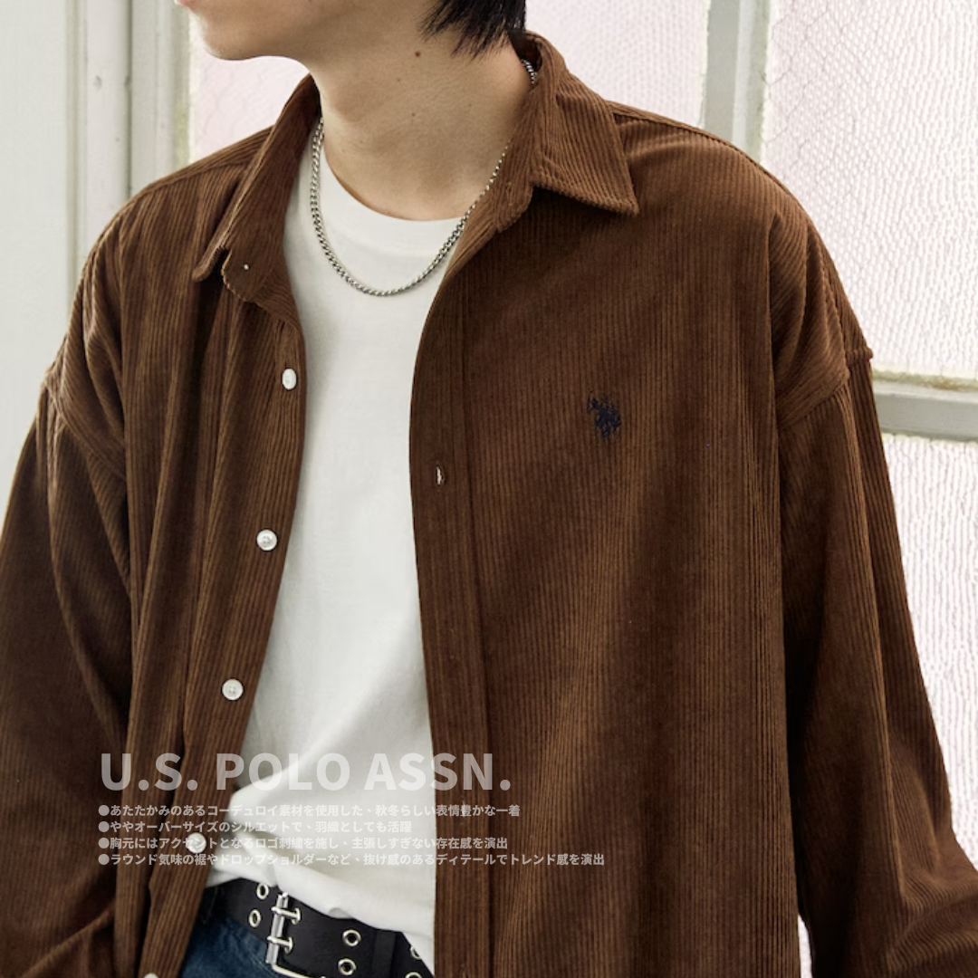 "代購" U.S. POLO ASSN. 刺繡燈芯絨襯衫