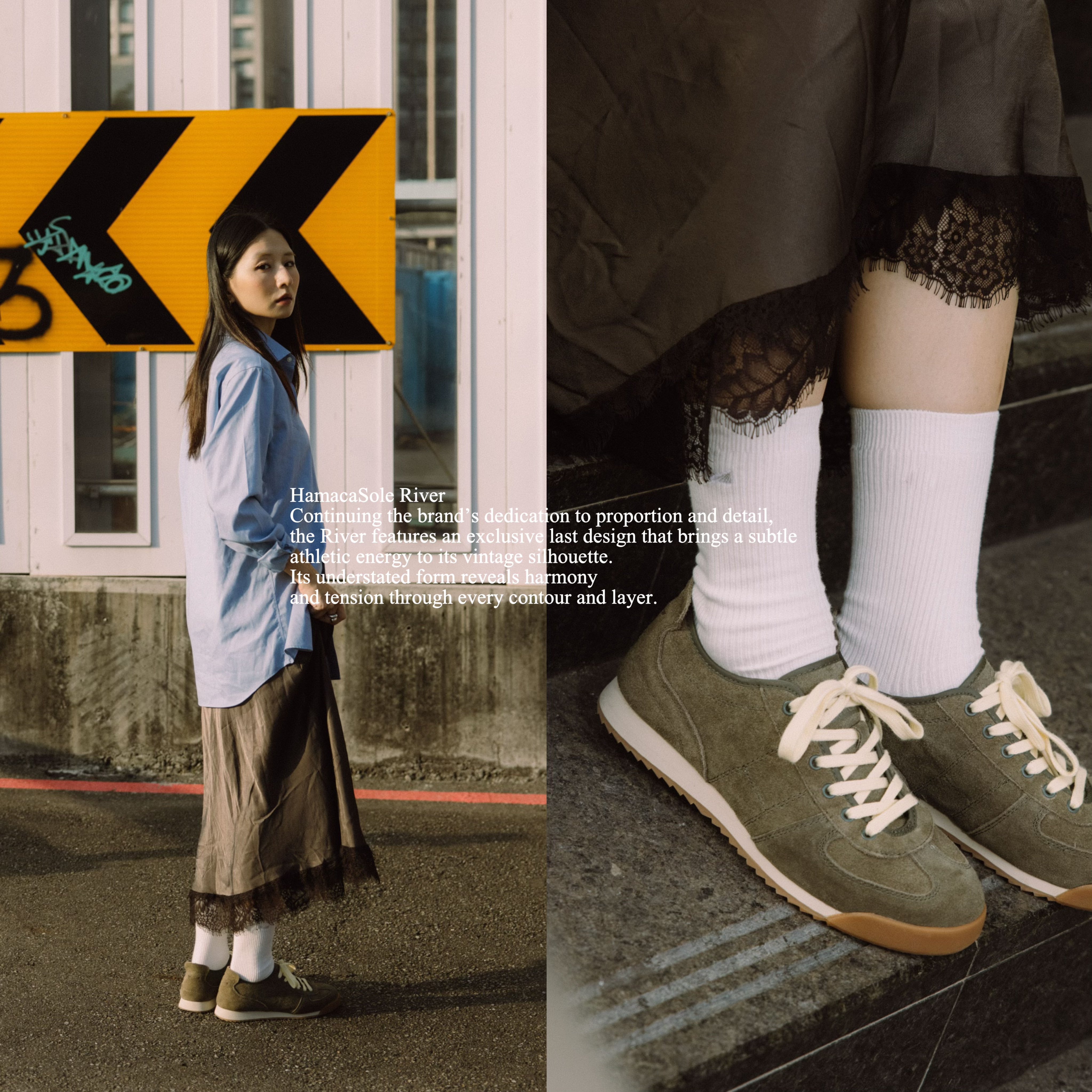 River 真皮街頭休閒鞋 (橄欖綠) 女款｜哈漫克【官網獨家】HamacaSole
