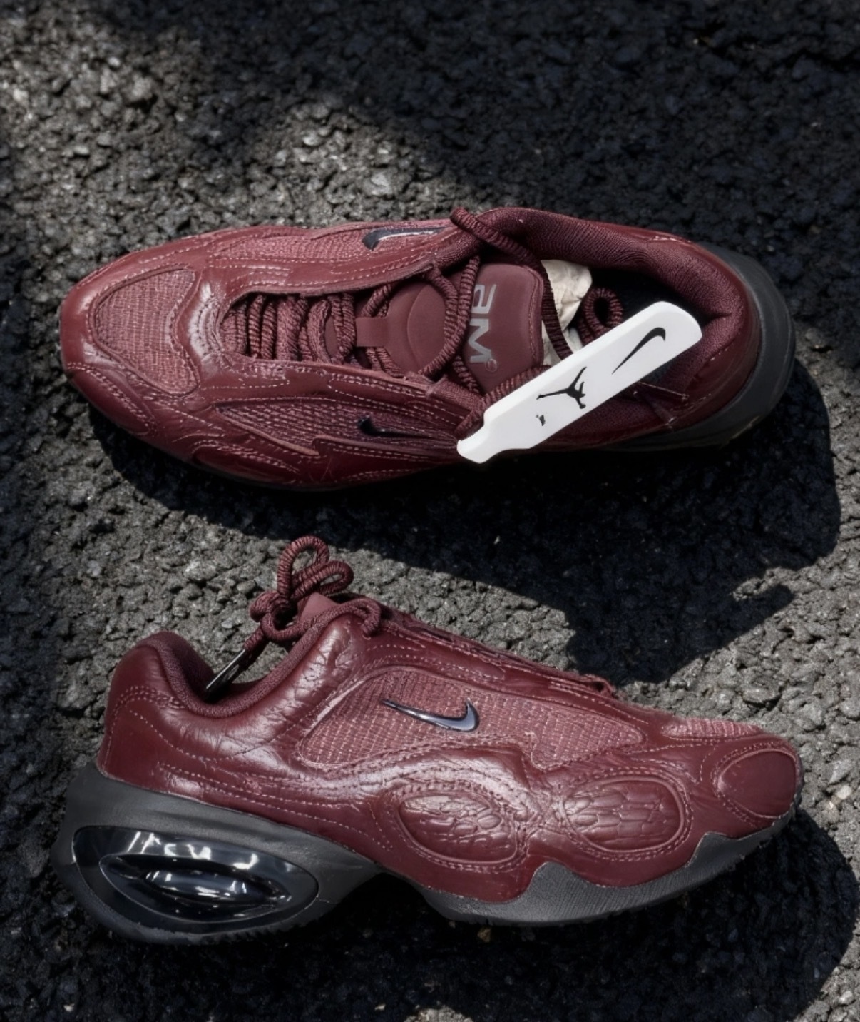 女鞋 NIKE W AIR MAX MUSE SE 酒紅 鱷魚紋 網眼 氣墊 厚底 休閒鞋【IB6689-600】