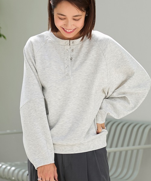 日本 The Craft Crew Products Oversized Henley Sweatshirt [CCPls846]