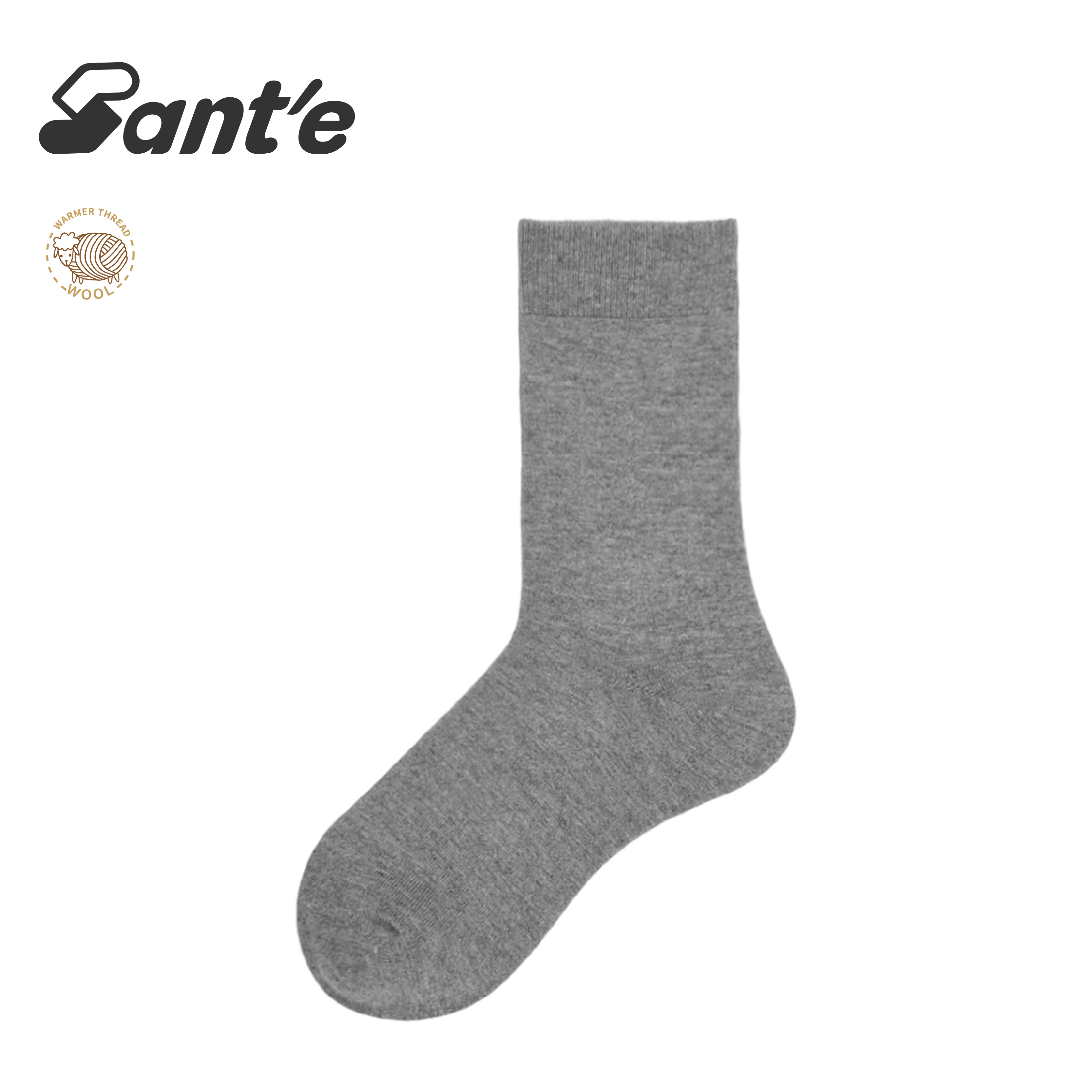 Santé 台灣 簡約中筒羊毛襪 男款 (6色) 44SA6056