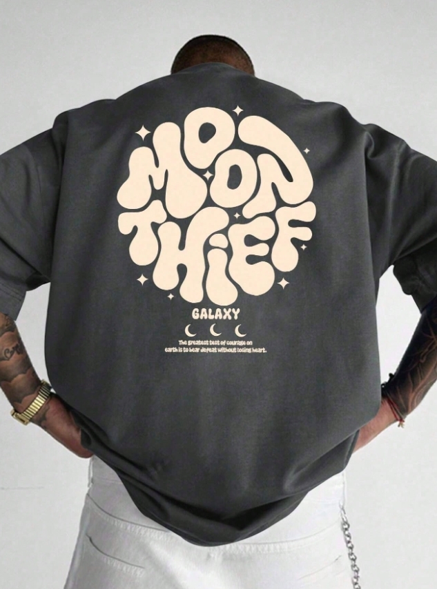 KADMAX大尺碼-大碼男休閒字母印花袖TEE〈KSMS2586〉