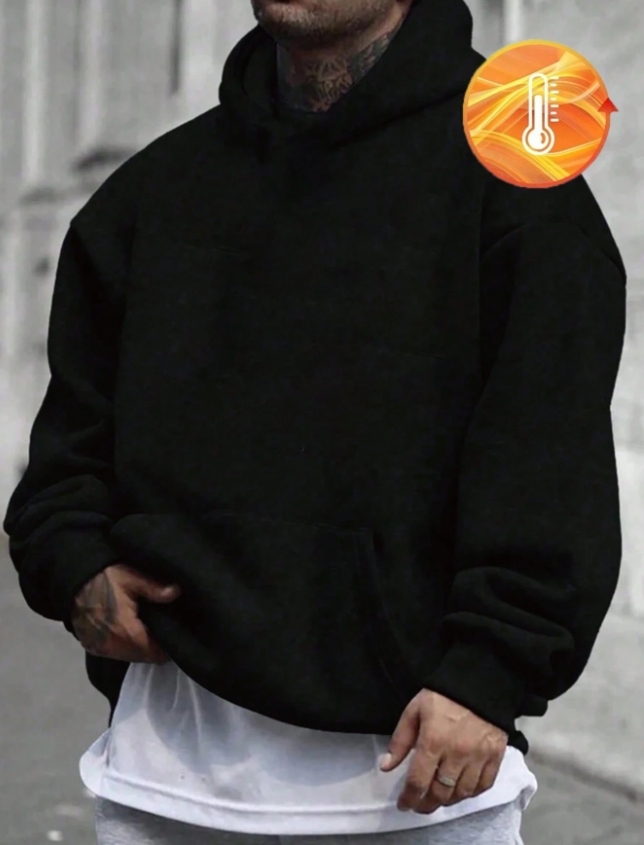 KADMAX大尺碼-加大碼新款街頭時尚素面帽踢TEE〈KSMS2587〉