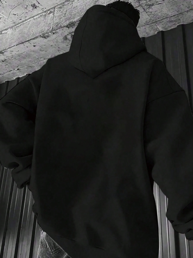 KADMAX大尺碼-加大碼新款街頭時尚素面帽踢TEE〈KSMS2587〉