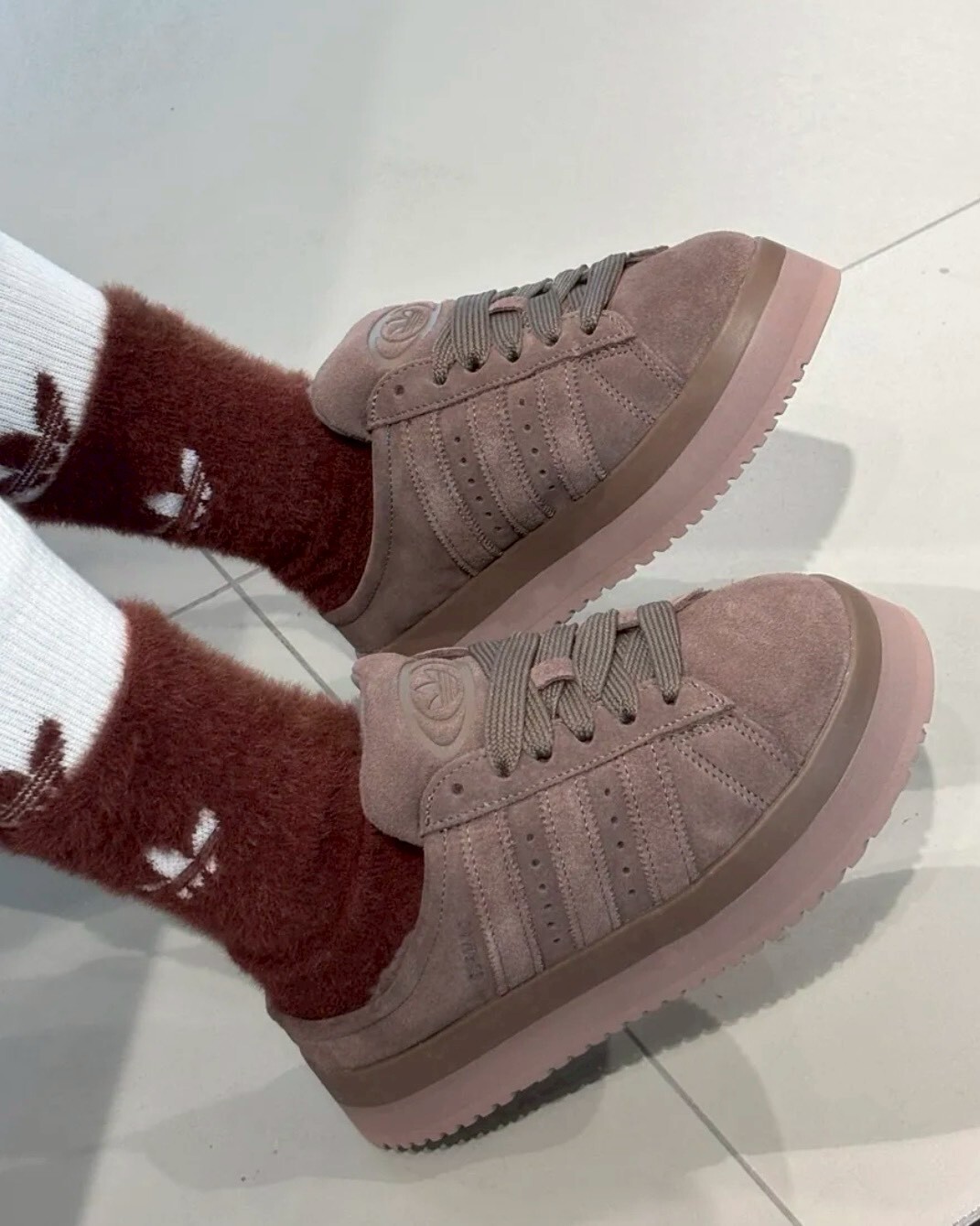 Adidas Campus 00s Winter Low 可可棕 摩卡 毛毛拖鞋 麂皮 厚底增高 穆勒鞋 女鞋