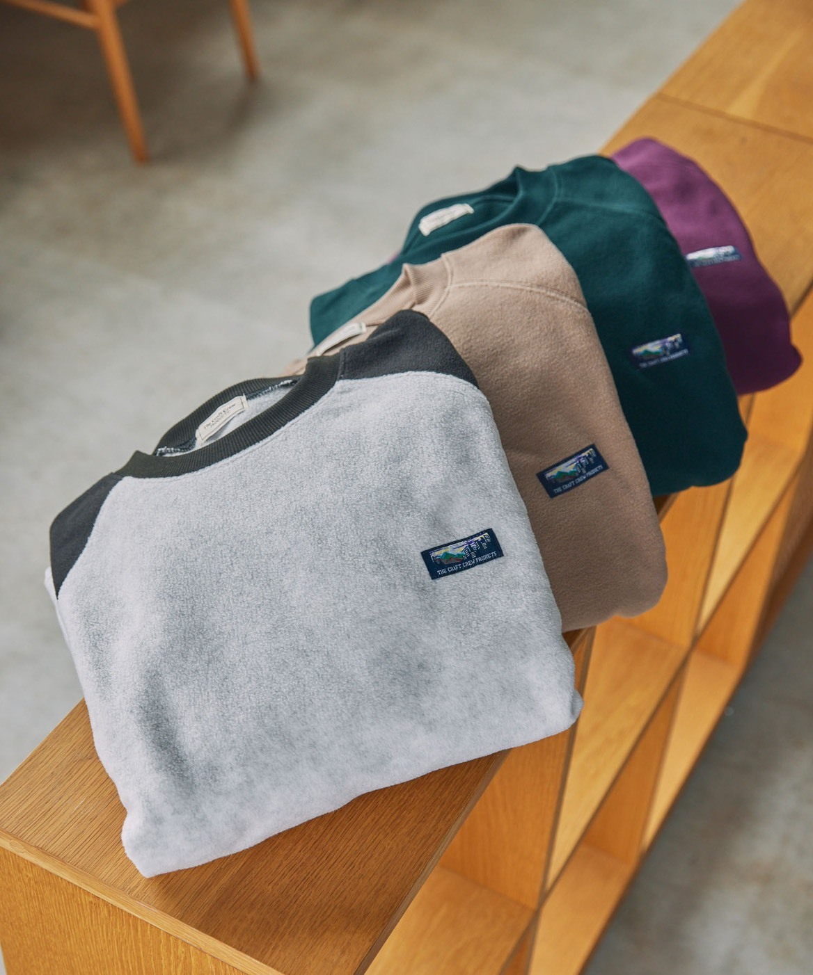 #現貨 日本限定 THE CRAFT CREW PRODUCTS 抗起毛球 插肩袖抓絨套頭衫 十色