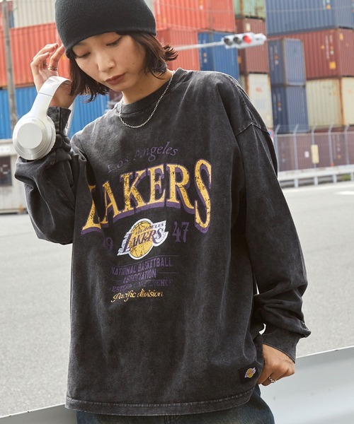 日本🇯🇵連線 MONO-MART x NBA 水洗隊徽薄長袖 斑駁 作舊 標語 男友風 5色(任買兩件711免運)/預購