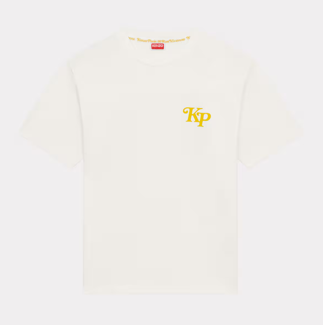 【直播】Kenzo LL110408 男裝短袖上衣(米白色黃字)(FE55TS2844SY 02B)