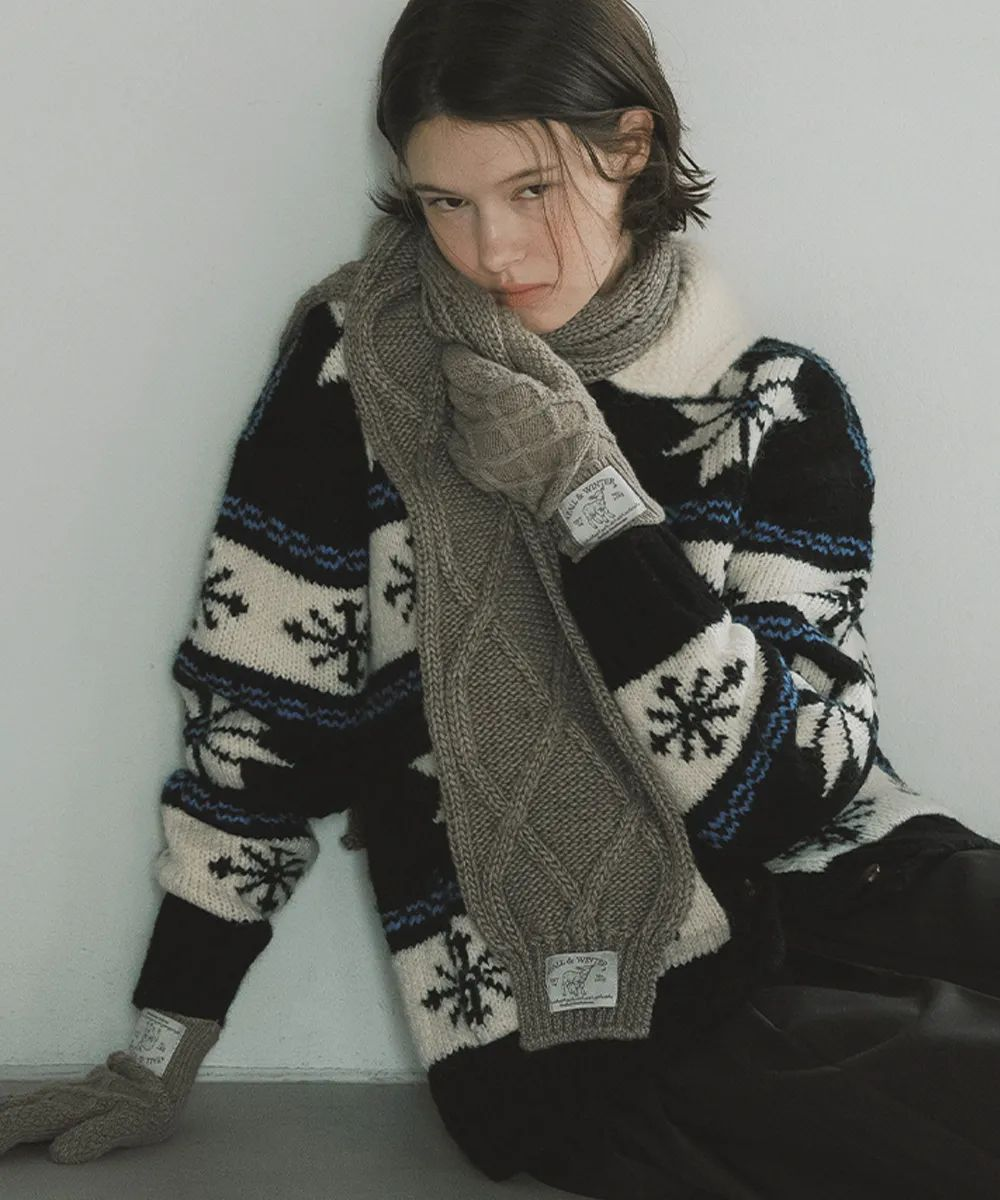 Rockfish Diamond Cable Scarf (4 Colours)