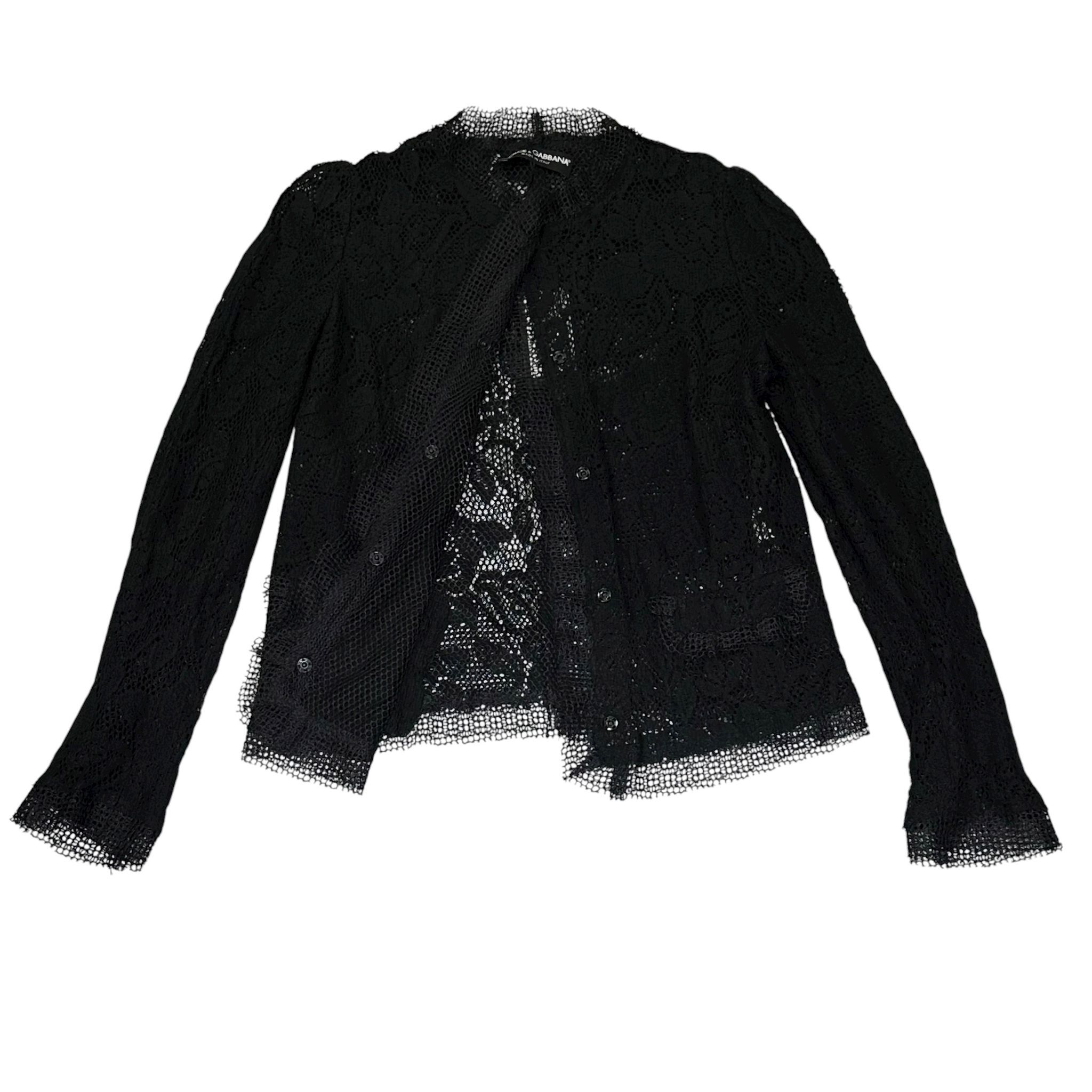 限時清倉價!!! 全新DOLCE & GABBANA 喱士外套40碼  黑色通花針織 F25XLT, D&G 蕾絲冷氣外套 #BRAND NEW #香榭站正品