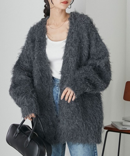 日本 Forksy 2Way 兩穿 寬鬆 針織 毛絨 開襟外套 八色