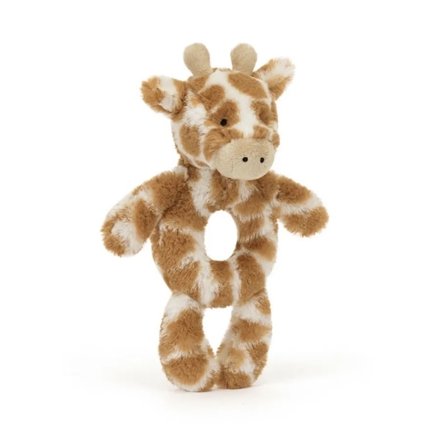 JELLYCAT Bashful Giraffe Ring Rattle 長頸鹿 手搖鈴