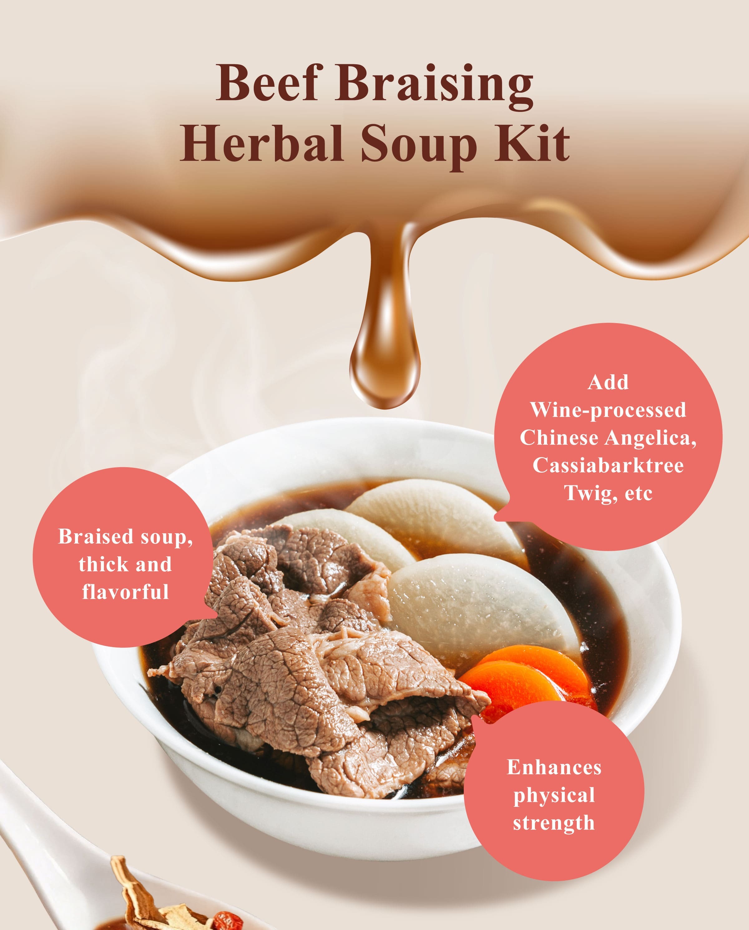 Dengyi Beef Braising Herbal Soup Kit Features