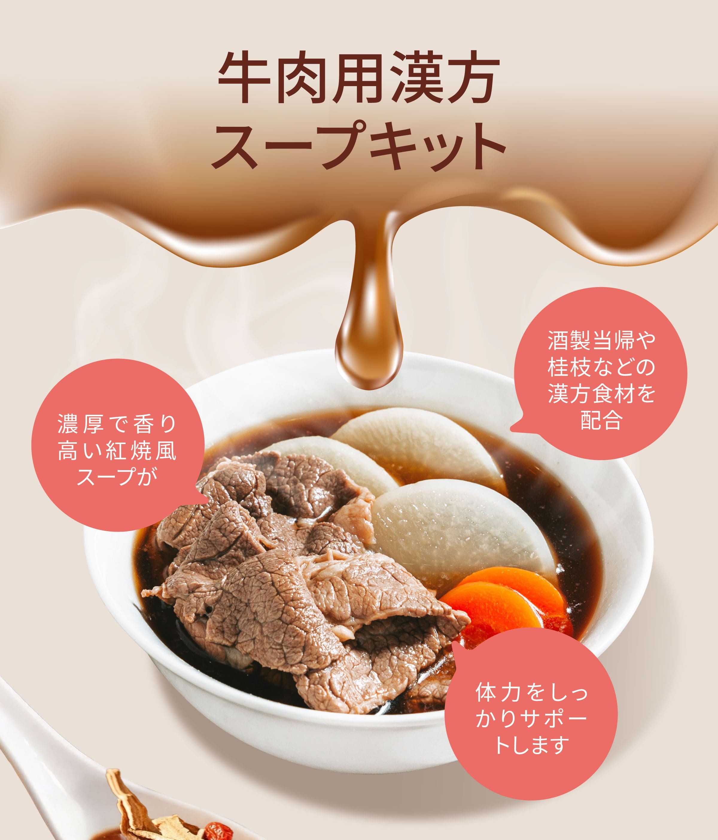 Dengyi 牛肉用漢方スープキット の特徴