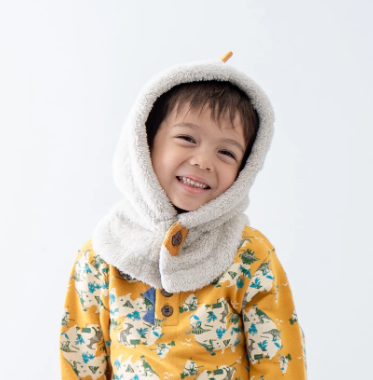 Rag-mart 杏色恐龍造型2合1圍巾連帽