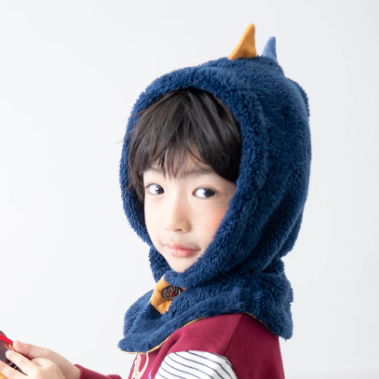 Rag-mart 藍色恐龍造型2合1圍巾連帽