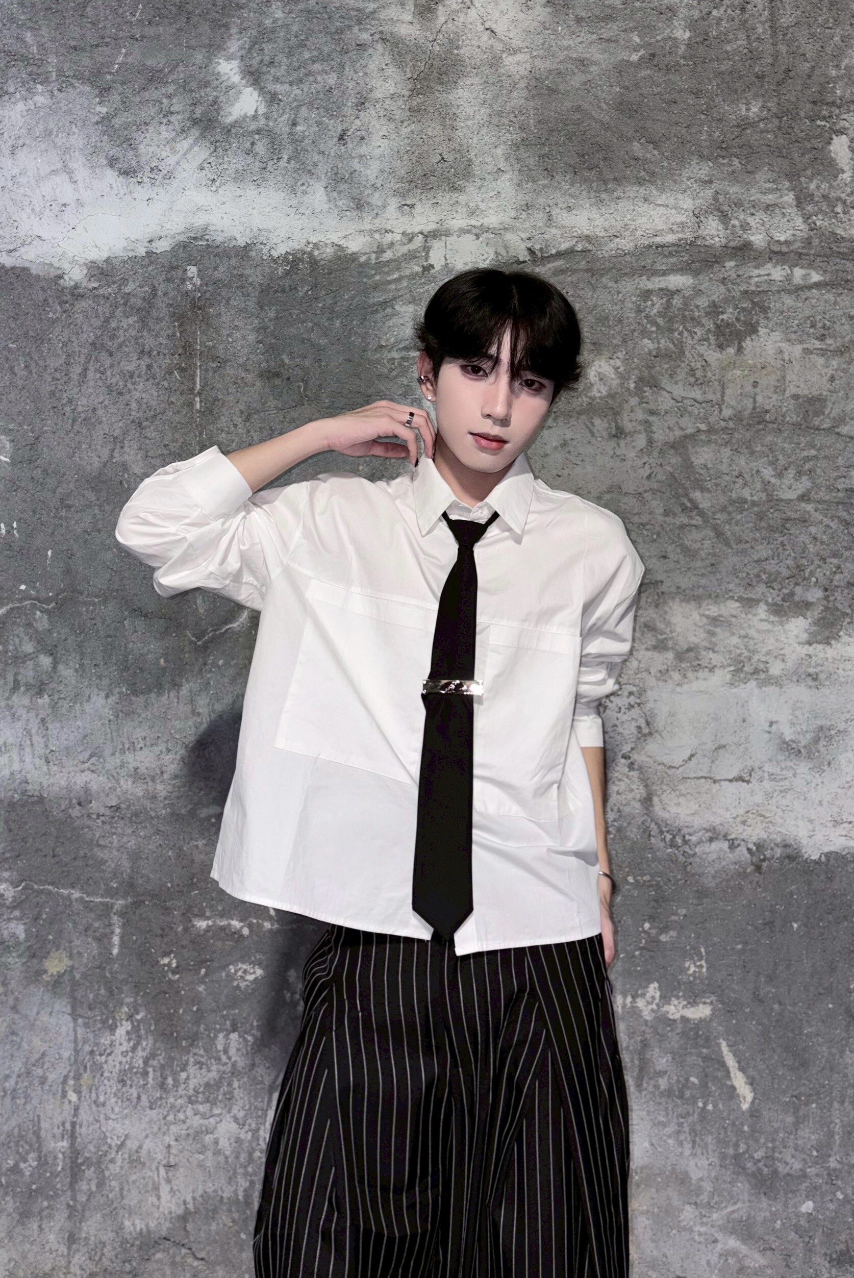 (GOAL) DCM 西裝褲 條紋 褶皺 星星 彎刀褲 條紋褲