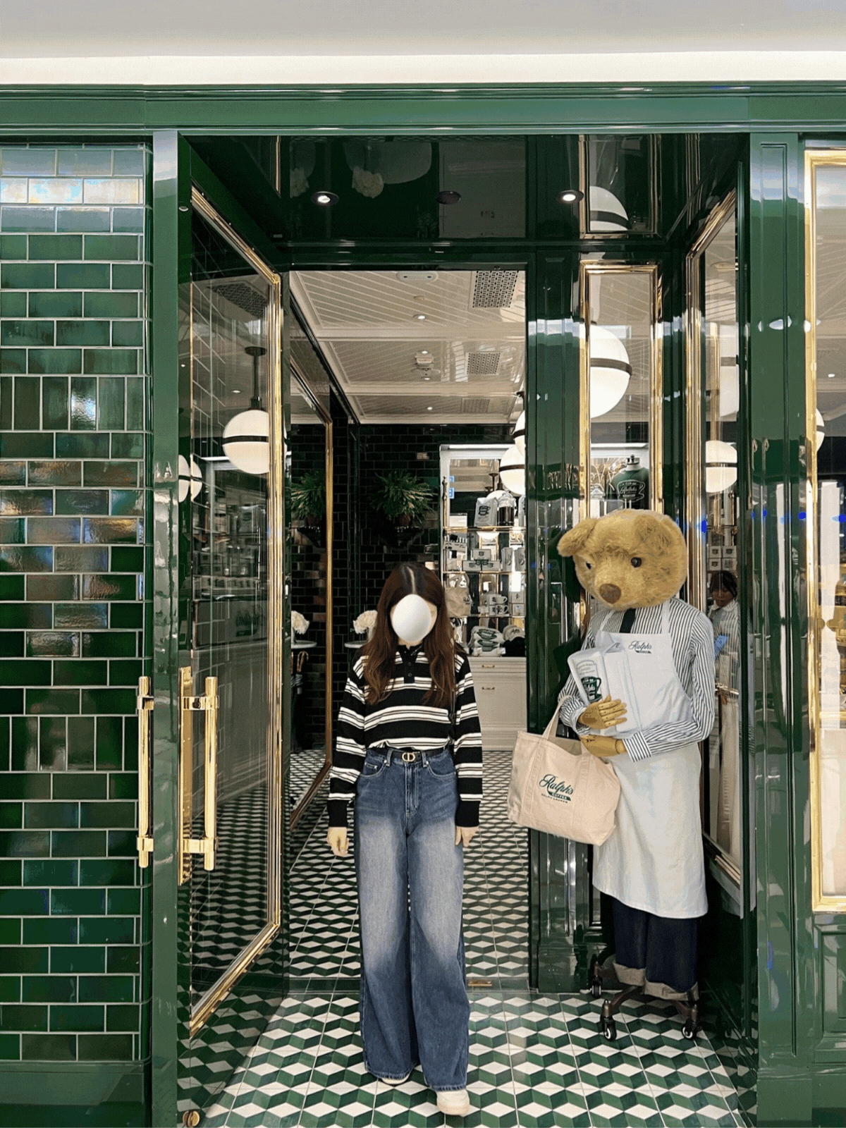 《KR》超遮肉刷白落地牛仔闊褲