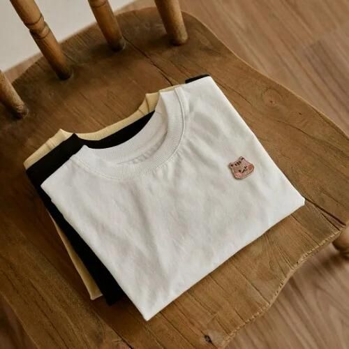 25F/W🍁DTD可愛松鼠純色棉T恤上衣