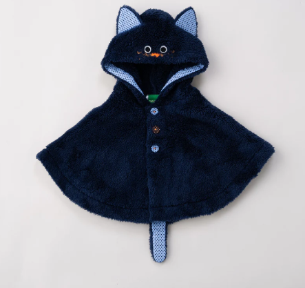 RMB10OW008BL Rag-mart 海軍藍貓貓柔軟造型斗篷